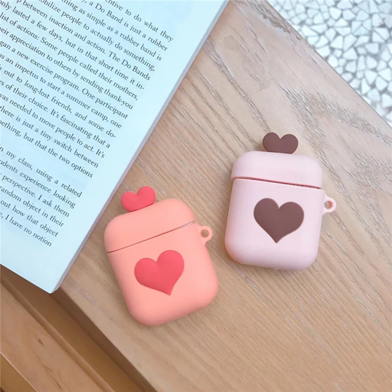 Love Heart Case For AirPods Bluetooth Wireless Earphone Case  (4)
