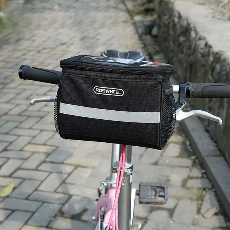ROSWHEEL Mountain Bike Handlebar Bag PVC Cycling Front
