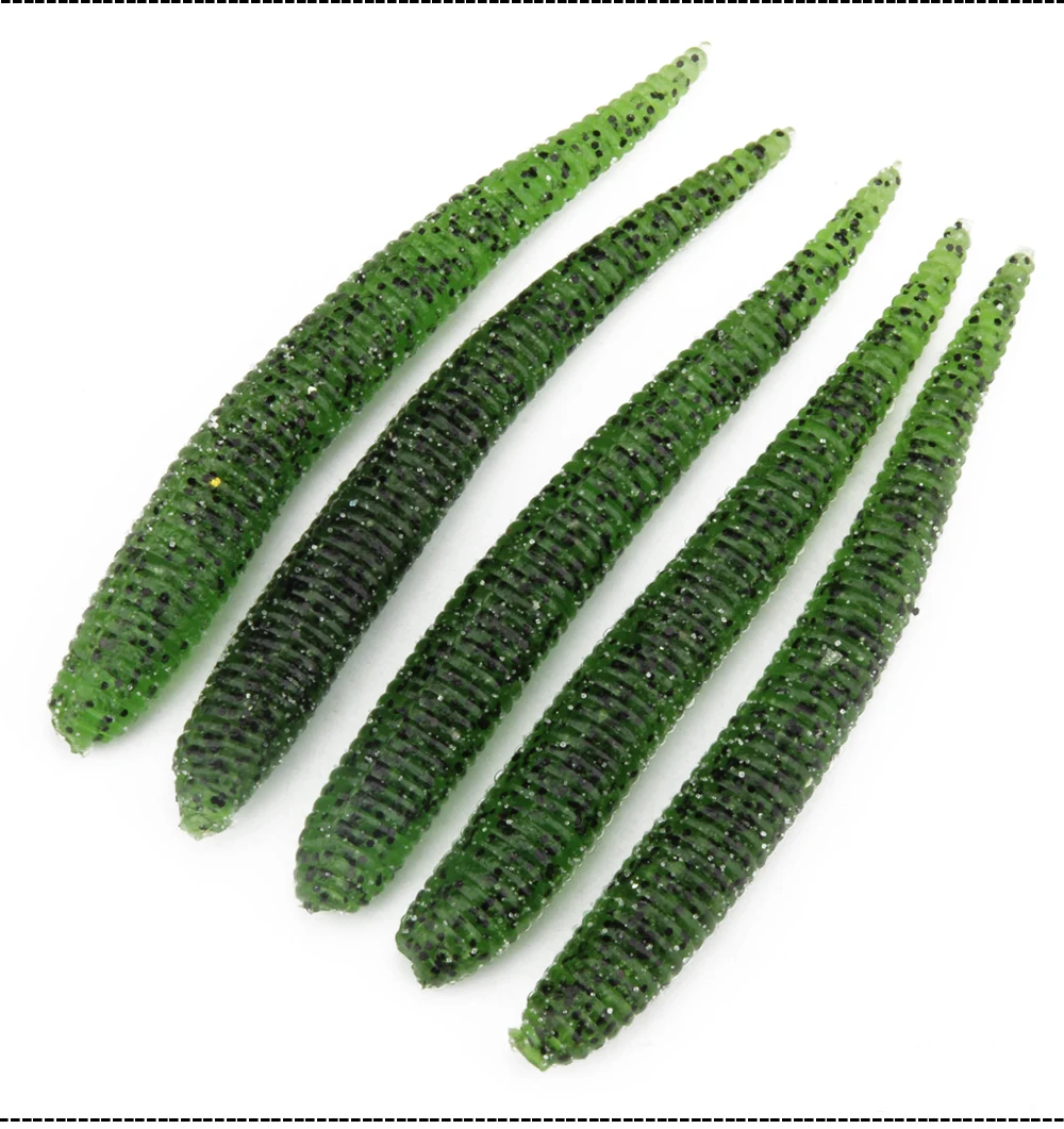 ROSEWOOD 10cm6.4g 5 Colors Fishing Lure Soft 4PCS Stick Bait Senko Style Wacky Baits Artificial Bass Crappie Bream Soft Bait  (9)
