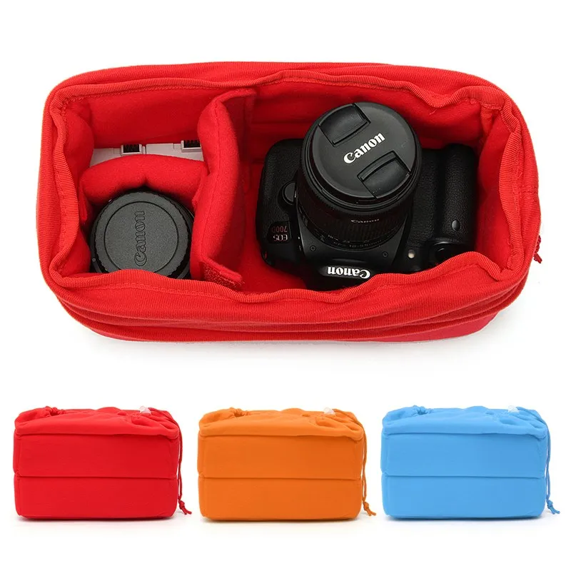 

New Arrival Padded Shockproof DSLR SLR Camera Video Insert Bag Polyester Protect Case Pouches For Canon For Nikon For Sony