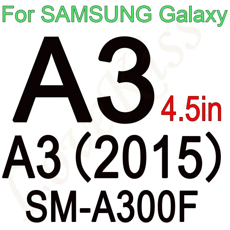 Закаленное Стекло Экран Защитная пленка для samsung Galaxy A3 A5 G530 G355H i9060 G360 S6 S7 J1 J2 J5 Prime J3 крышка чехол - Цвет: A3