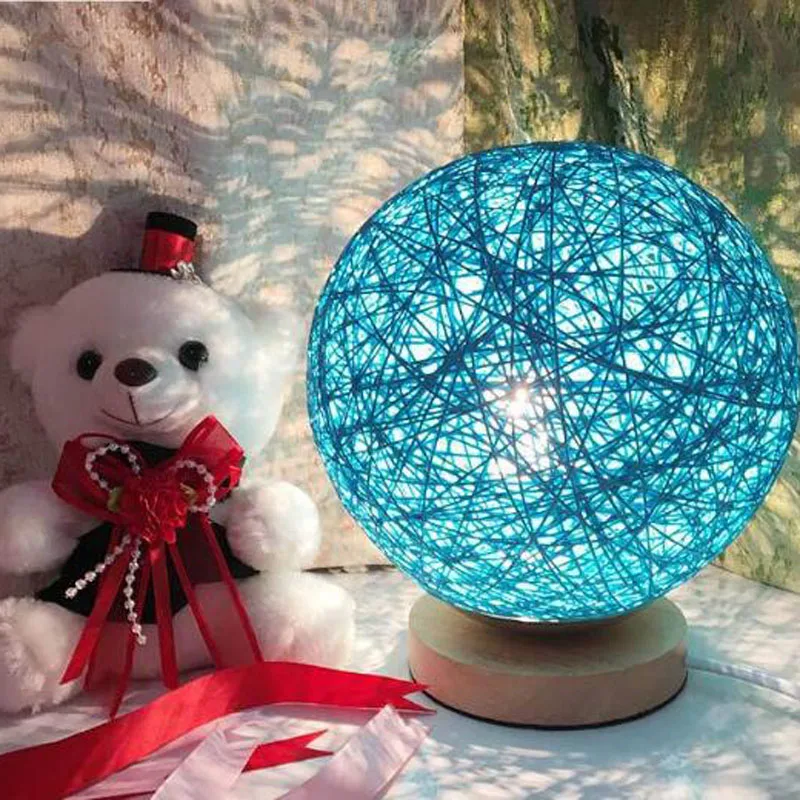

2018 Creative LED Night Light Romantic Round Timbo Shape Table Lamp Warm Light for Christmas/Wedding/Birthday/ Children Gift
