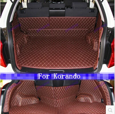 Хорошее качественные маты! Специальные автомобильные коврики для багажника для Ssangyong Korando-2011 прочные коврики для багажника, коврики для багажника для Korando
