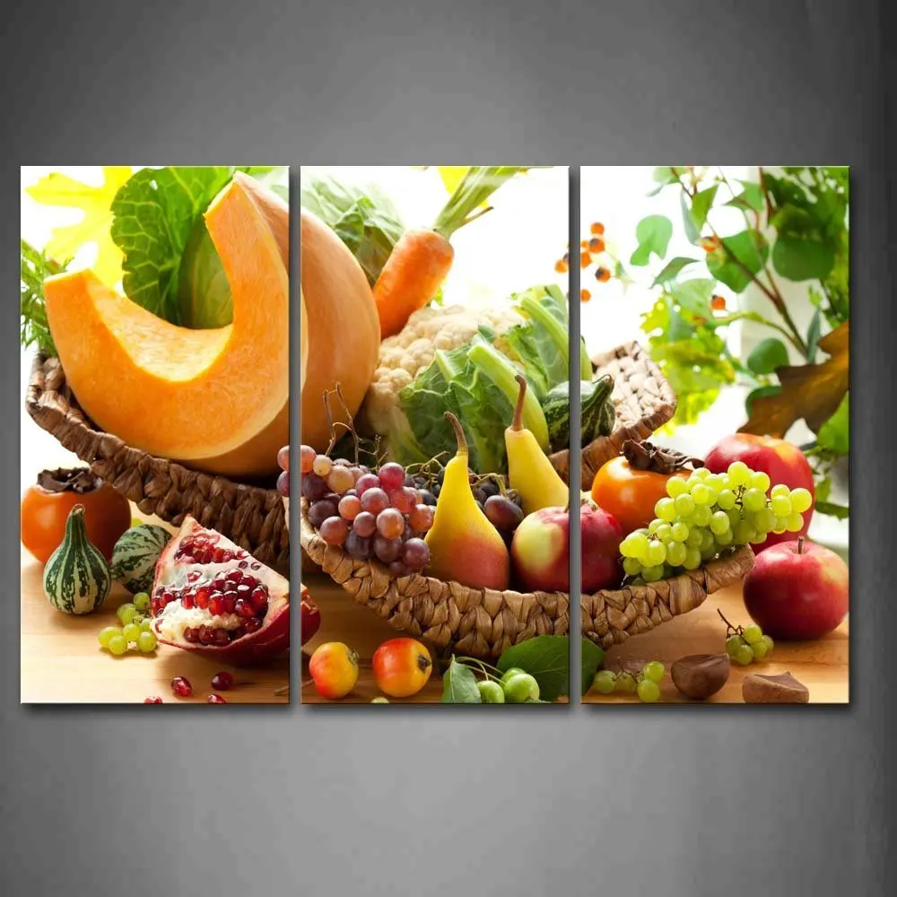 Colorful Various Vegetables And Fruit Wall Art Painting The Picture