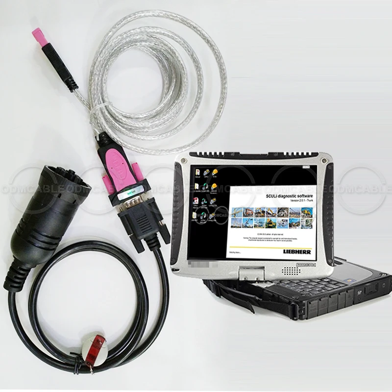 For Sculi Liebherr auto diagnostic scanner wire harness with cf19