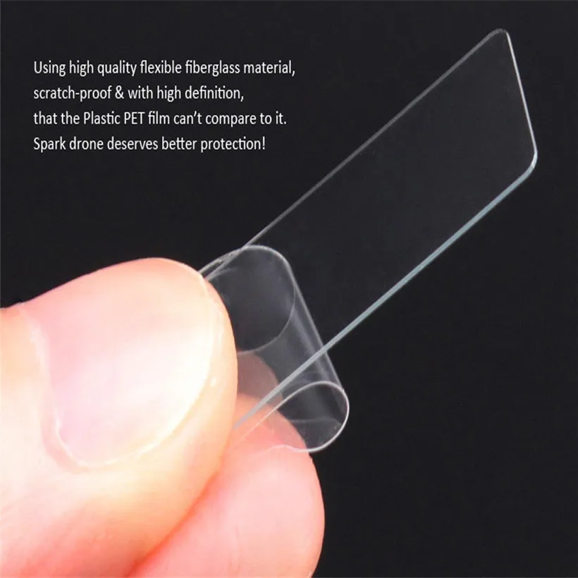 2X HD Fiberglass Film 3D Sensor Screen Camera Lens Protector for DJI Spark font b Drone