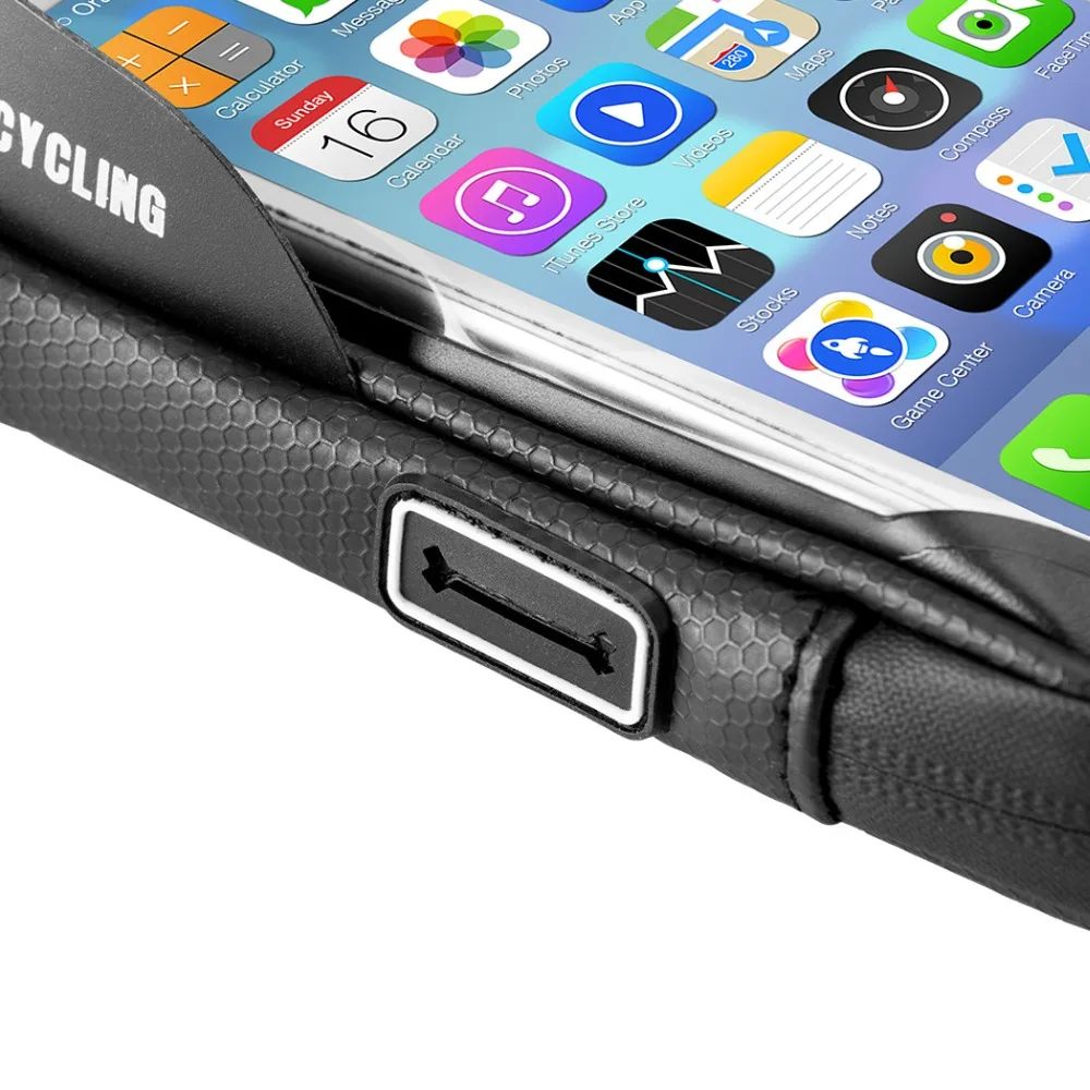 Discount 360 Rotating Touch Screen Waterproof Handlebar Bag Cycling Sports Bags Riding Bag Pannier Bike Frame Front Tube Case for iPhone 5