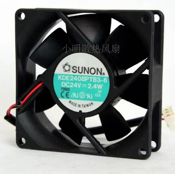 KDE2408PTB3-6 DC24v 80*80*25 мм 2,4 Вт 2-проводной вентилятор (art.: 7a536d930) - 7a536d930