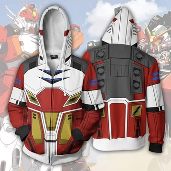 

GUNDAM SEED Strike Gundam Cosplay Costumes GUNDAM SEED Hoodies 3D printed zip-up hoodies for men and women sport Sweatshirts