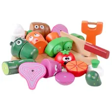 3 типа дети ролевые пищевой реквизит кухня резка Игровой Набор Обучающие деревянные игрушки магнитные фрукты и овощной набор подарки