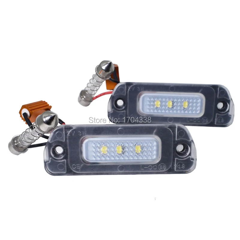 

2x LED Number License Plate Light For Mercedes-Benz AMG ML GL R Class W164 X164 W251 GL350 GL450 GL500 GL550 White CAN-bus