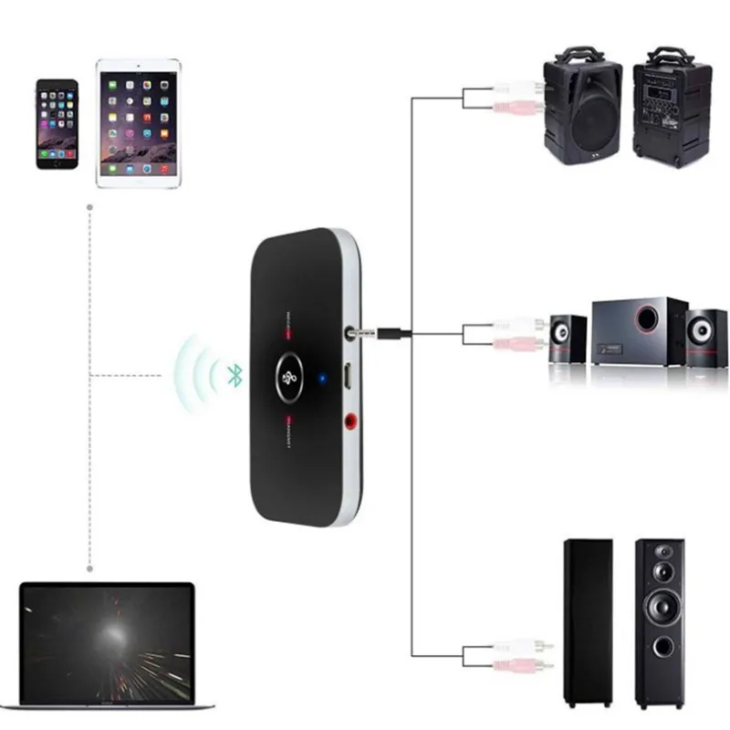 MP3 player headphone accessories wireless receiver Bluetooth transmitter two in one computer TV mobile speaker audio converter