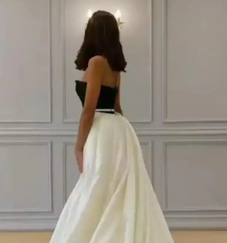 New-White-Black-Long-Evening-Dresses-Sexy-Front-Split-Backless-Overskirts-Party-Prom-Gowns-Abendkleider-2019