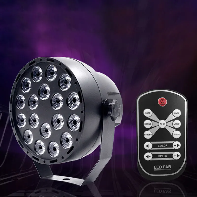 

Purple 18 LEDs Ultraviolet UV LED Par DMX Stage Lighting Effect Disco dmx cable 512 Controller moving head DJ Dance floor light
