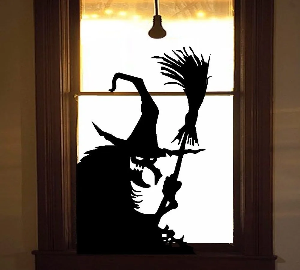 Wicked Witch Wall Sticker Window Sofa Living Room  Halloween Witch Window Decal Kitchen Vinyl Home Decor Art Mural (2)