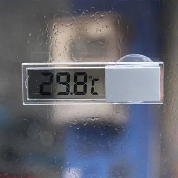 

1Pcs LCD Digital Temperature Meter Indoor Home Outdoor Suction Cup Car Thermometer Indoor Convenient Temperature Sensor Humidity