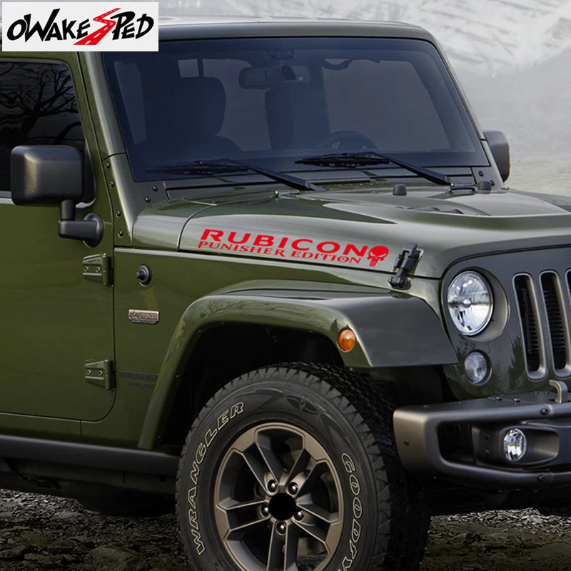 2 шт. Rubicon Каратель издание наклейки Наклейка на капот автомобиля авто двигатель