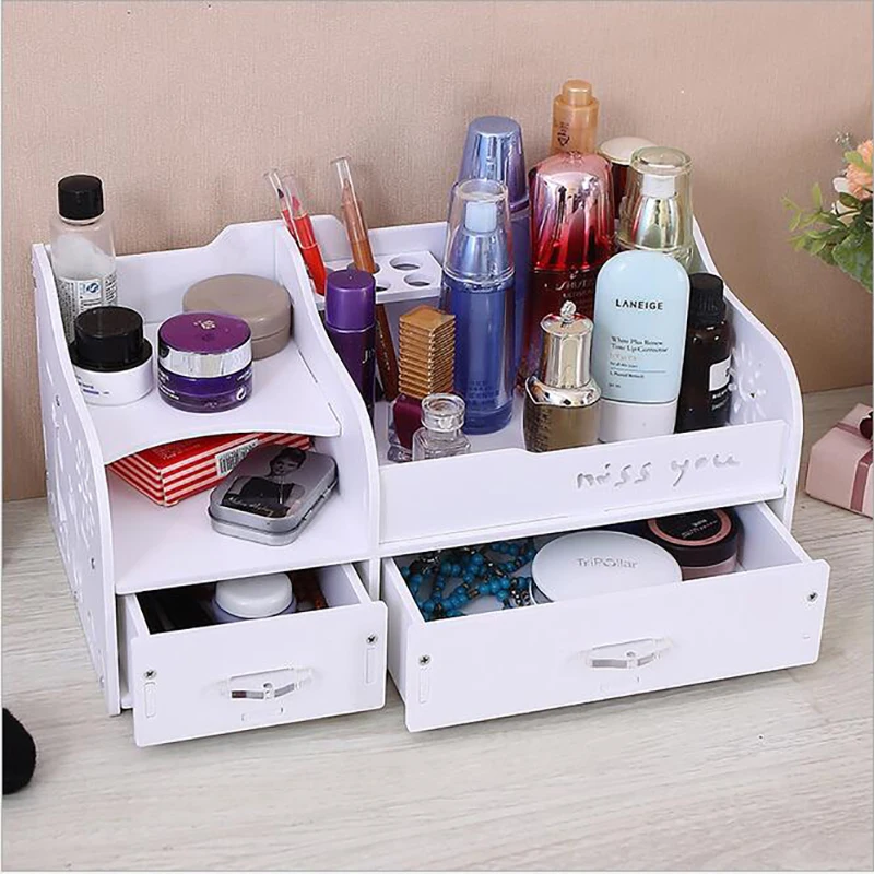 Cosmetic Storage Box Desktop Drawer Household Simplicity Mirror