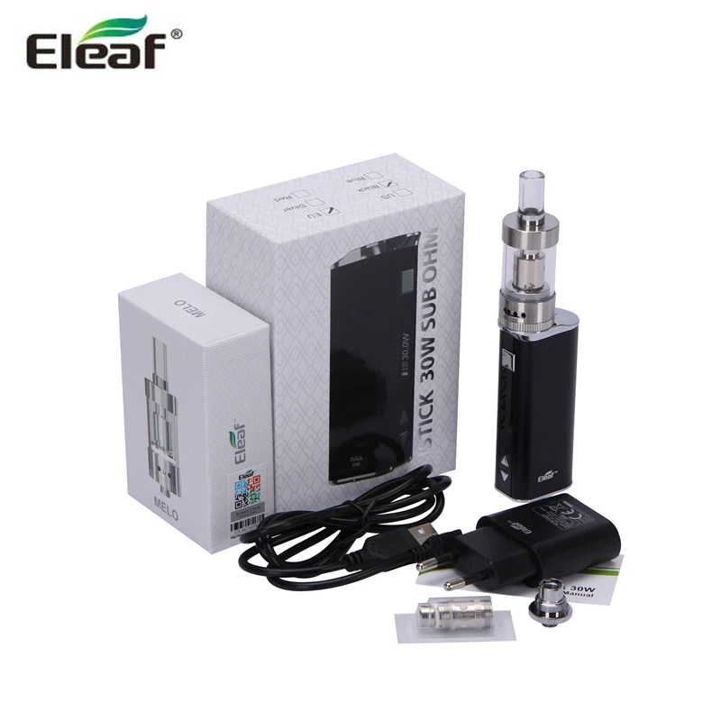 

Original Eleaf iStick 30W Melo Kit VV/VW Mod 2200mAh Battery iStick 30w with MELO Atomizer Full Kit free 1pc coil
