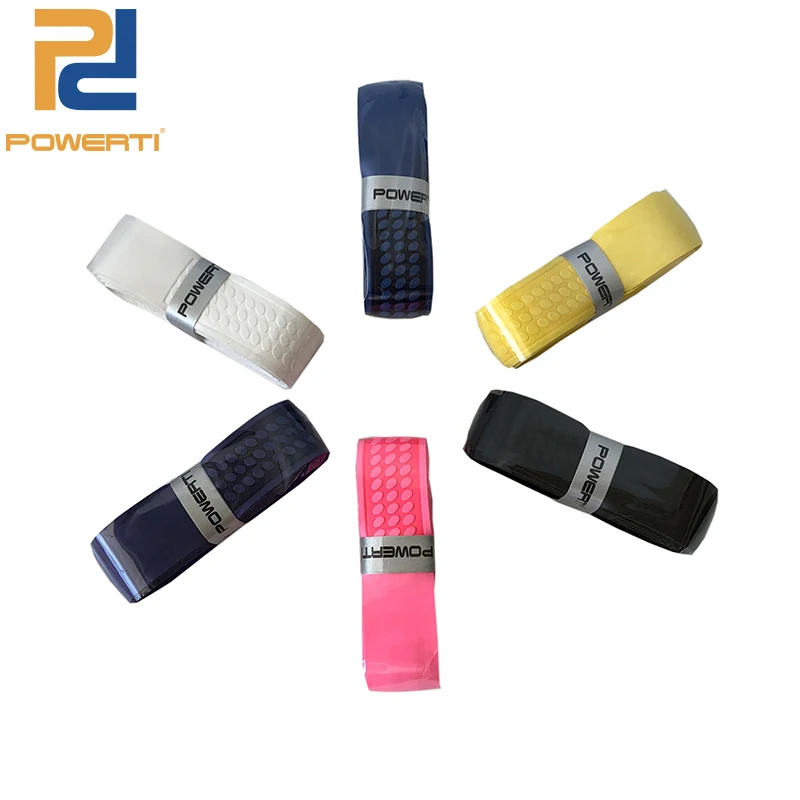 Powerti 10pcs/lot pressure point handle grip tennis racket overgrip 1.80mm thick sport sweatband badminton | Спорт и развлечения