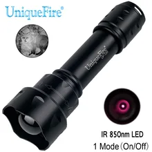 UniqueFire T20 IR 850NM 38 мм выпуклая линза светодиодный фонарик один файл инфракрасного ночного видения лампа Torche для батареи 18650