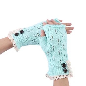 

New Knitting A Half Finger Gloves Women Fashion Lady Casual Autumn Winter Gloves Girls Womens Hand Mittens