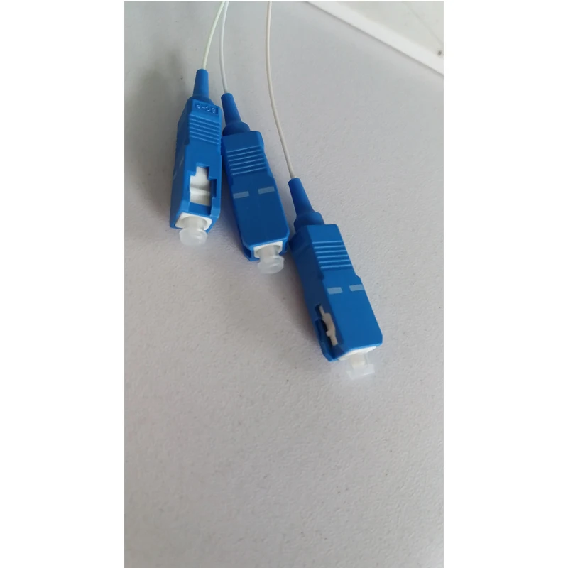 1X2 волоконно оптический кабель PLC сплиттер стальной трубчатый тип с разъемом SC / PC