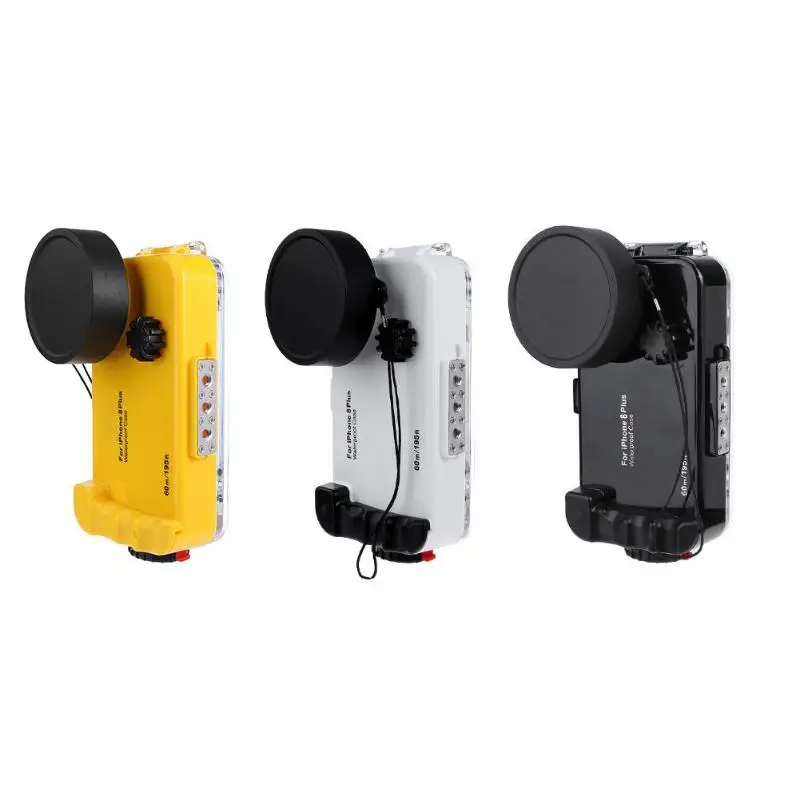 

ALLOET Underwater 60m/195FT Diving Explosion-proof Case For iPhone 8 Plus IPX8 Waterproof Phone Camera Lens Cover Cases For i8P