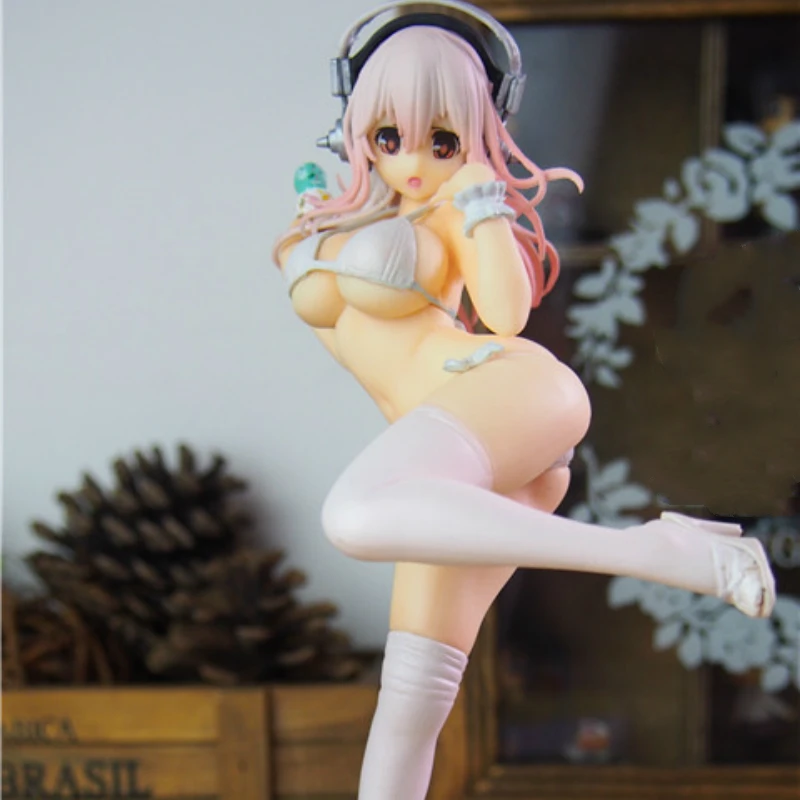 

17CM Super Sonic Sexy Figure With Headphones PVC Japan Women Japanese Sexy Girl Anime Figure Collection Gift WX037A