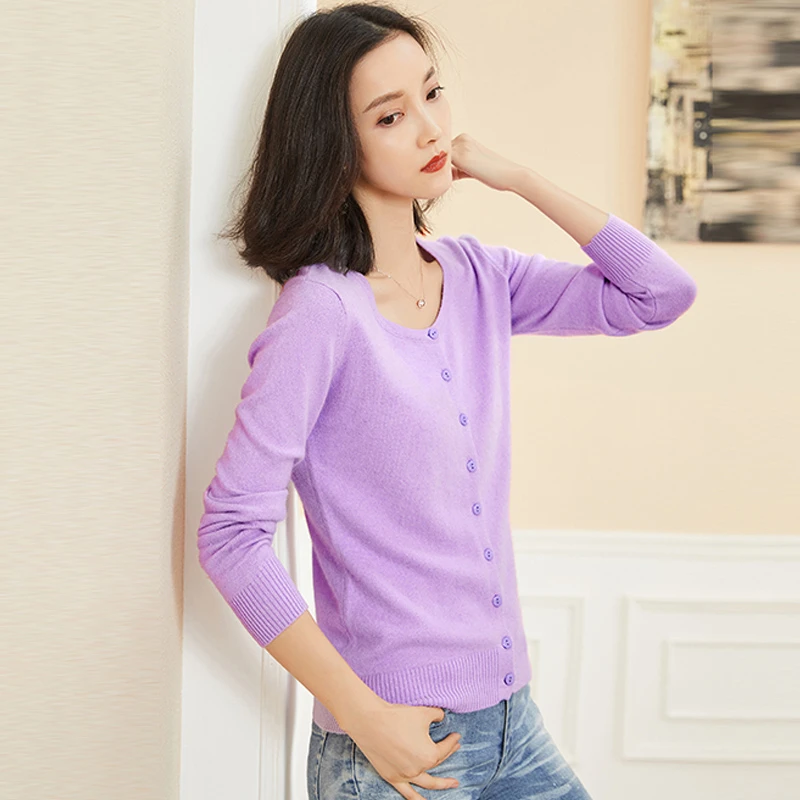 

Spring Autumn New Knit Cardigan Women 2019 Plus Size M-3XL Little Shawl Sweater Coat Knitted Sweater Long Sleeved Outside Female