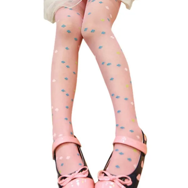 

Hot New Summer Child Kids Girl Floral Pantyhose Tights Colorful Silk Stockings