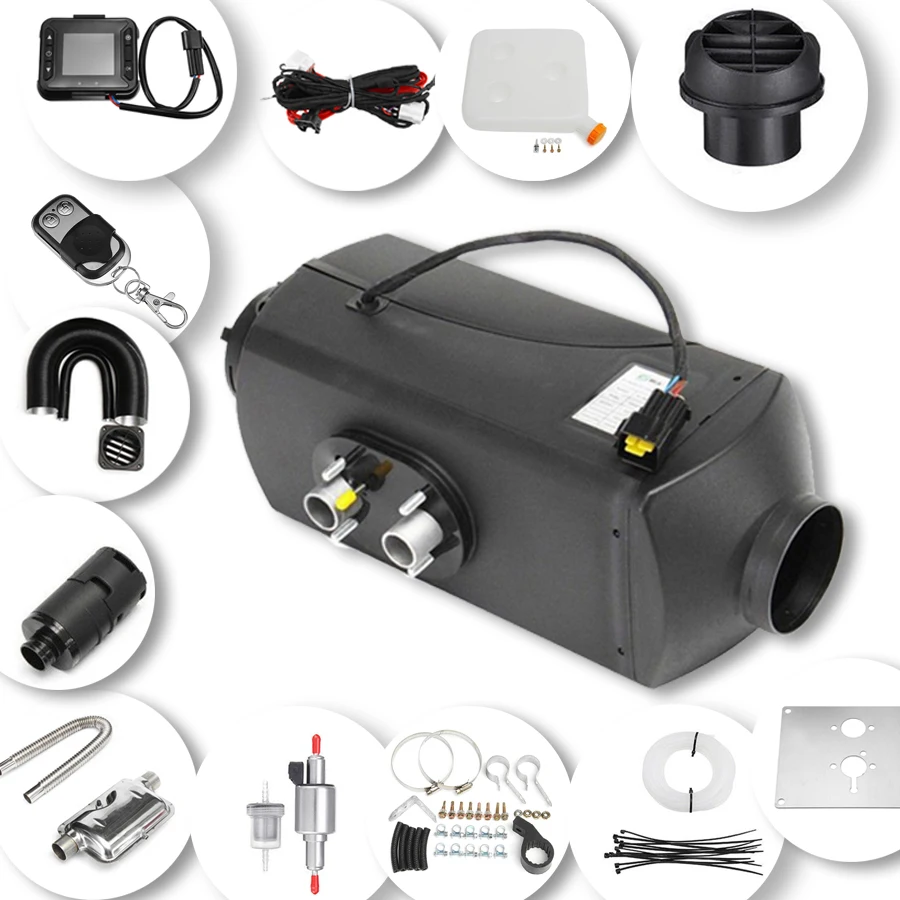

Universal 12V 5KW Air Diesel Heater Remote Controller LCD Switch with Silencer 10L Tank For Trucks Boat Car Trailer
