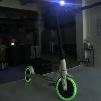 

For Xiaomi Electric Scooter Luminous Hollow Tire Titanium Honeycomb Fluorescent Shock Absorber Free Inflatable Explosion-Proof