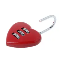 Красное сердце милый 3 цифры чемодан навесной замок для чемодана кодовый замок в форме J6PD Прямая поставка