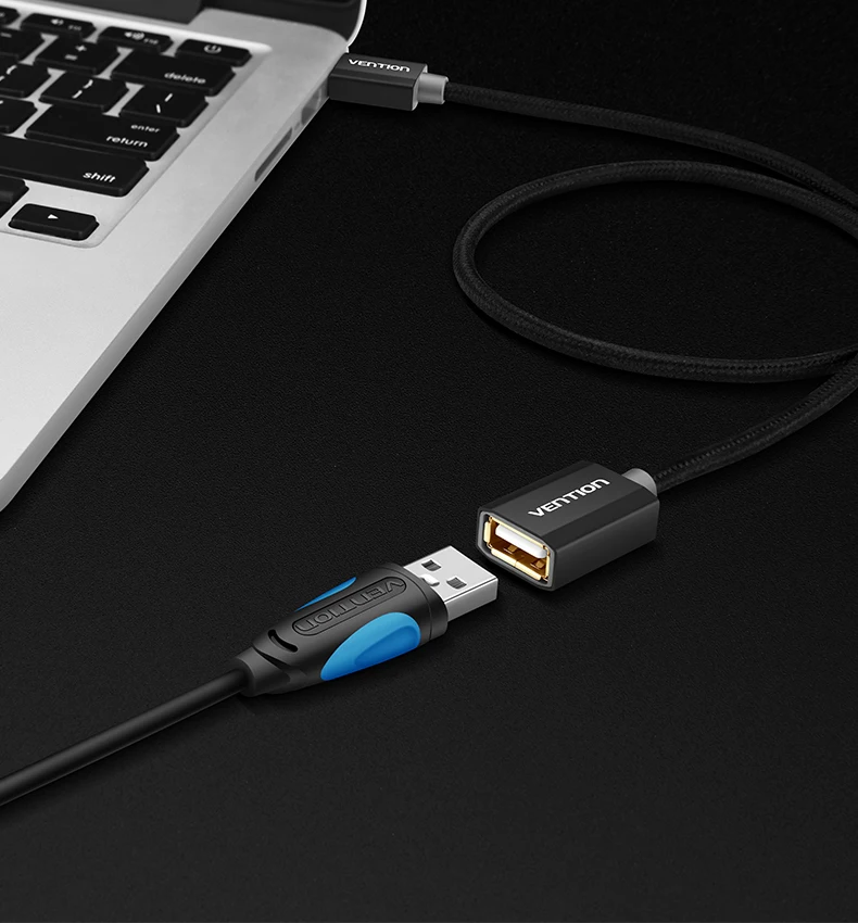 Vention USB кабель-удлинитель для компьютера, мобильного HDD, USB 2,0, кабель для синхронизации данных, шнур, высокая скорость передачи данных