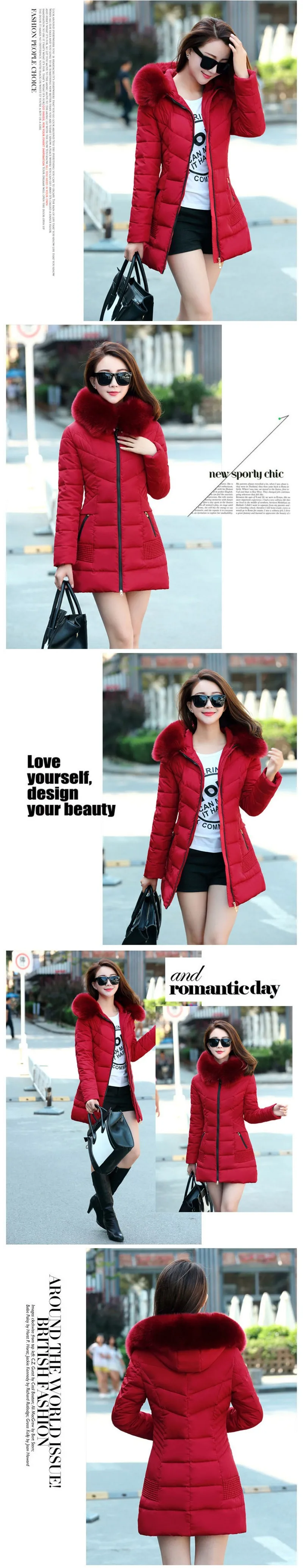 Us 58 36 50 Off Hot Sale European Style Plus Size Thick Women Winter Jacket Down Coat Simulation Fox Fur Collar Design Slim Coat Fyy015 Coat