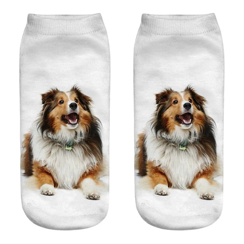Термоноски спортивные носки для женщин и мужчин с милым принтом собаки 3D носки повседневные носки для бизнеса 3D принт собаки средние спортивные носки беговые# 2D