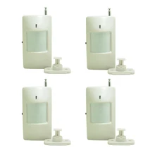 4 шт.) беспроводной инфракрасный датчик с регулируемым кодом с перемычкой 2262 чип 433 МГц с использованием 9 В батареи домашняя сигнализация движения GSM система