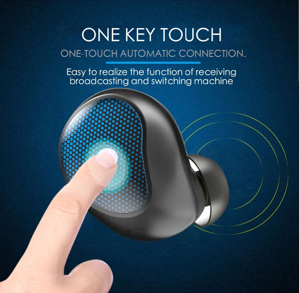 

T10 In-ear Bluetooth 4.2 Earphone Touches Single Ear Wireless Business Vehicle Headset With Charging Box Compartment Earbuds