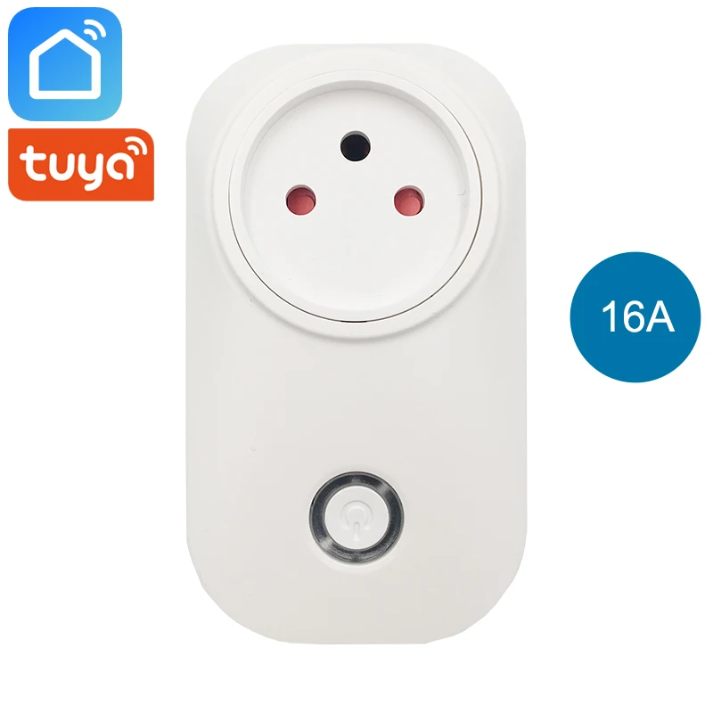 

Tuya Smart Life Wifi Smart Plug Socket Israel Outlet 16A Power Meter Energy Saver Compatible with Alexa Google Home Mini IFTTT