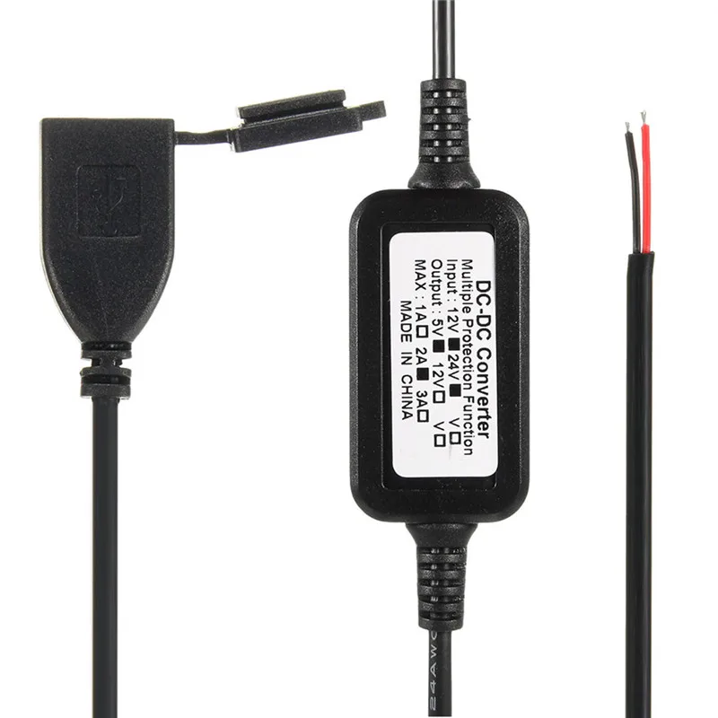 DC 12 В до 5 В водонепроницаемый USB источник питания порт зарядное устройство для мотоцикла смартфон gps Nav цифровые аксессуары