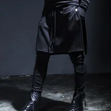 27-44! новые мужские модные персонализированные волосы стилист поддельные две части брюки-кюлоты плюс размер певица костюмы одежда