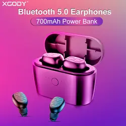 XGODY X1 TWS Bluetooth наушники 5,0 шумоподавление Спорт бас беспроводные Bluetooth наушники гарнитура микрофон для iphone xiaomi