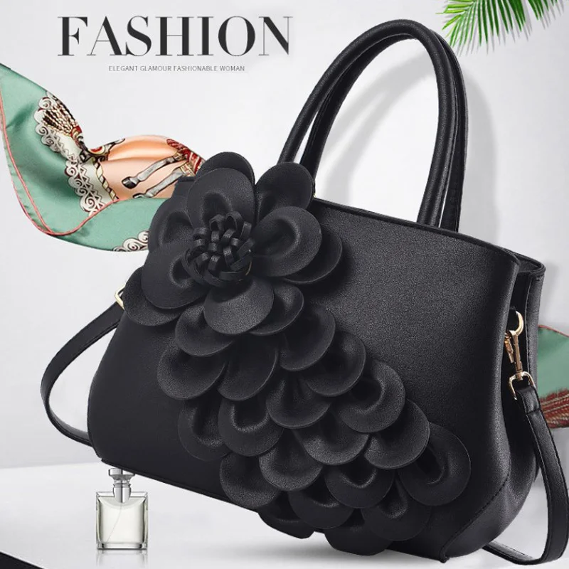

1 Pcs Women Lady Handbag Shoulder Bag Flower PU Leather for Mobile Phone Money Best Sale-WT