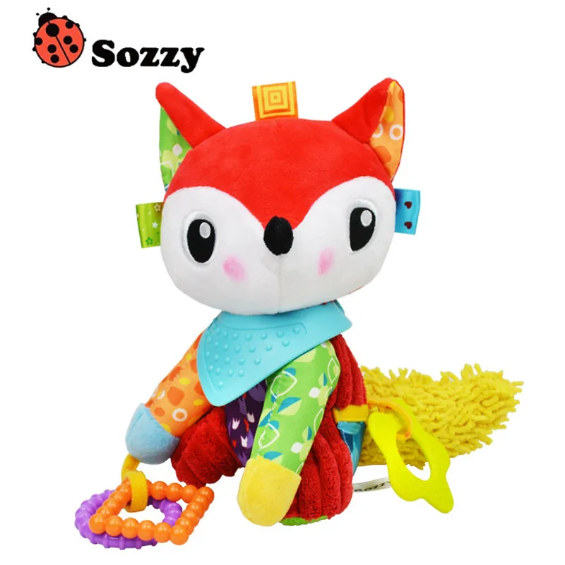 1pcs Sozzy Multifunctional Baby Toys Rattles Mobiles Soft Cotton Infant Pram Stroller Car Bed Rattles Hanging Animal Plush Toys