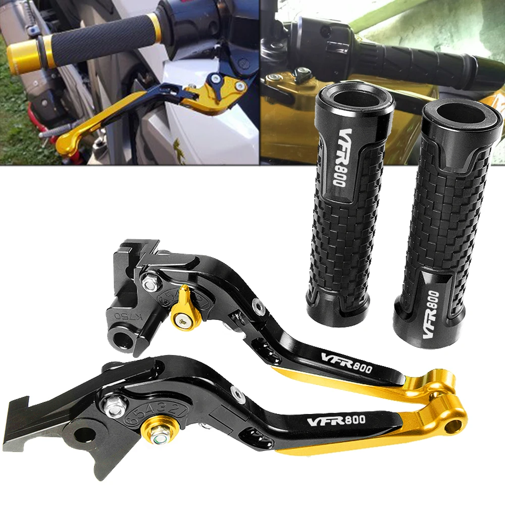 

Motorcycle Accessories CNC Pivot Foldable Brake Clutch Lever Handle Handlebar grips For Honda VFR800 VFR 800 1998-2001 1999 2000