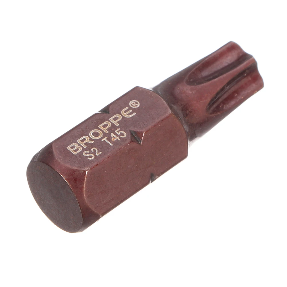 Broppe 7 шт. T20/T25/T30/T40/T45/T50/T55 30 мм Torx Магнитная S2 Сталь ОТВЕРТОЧНЫМИ 10 мм шестигранным хвостовиком для воздействия отвертка