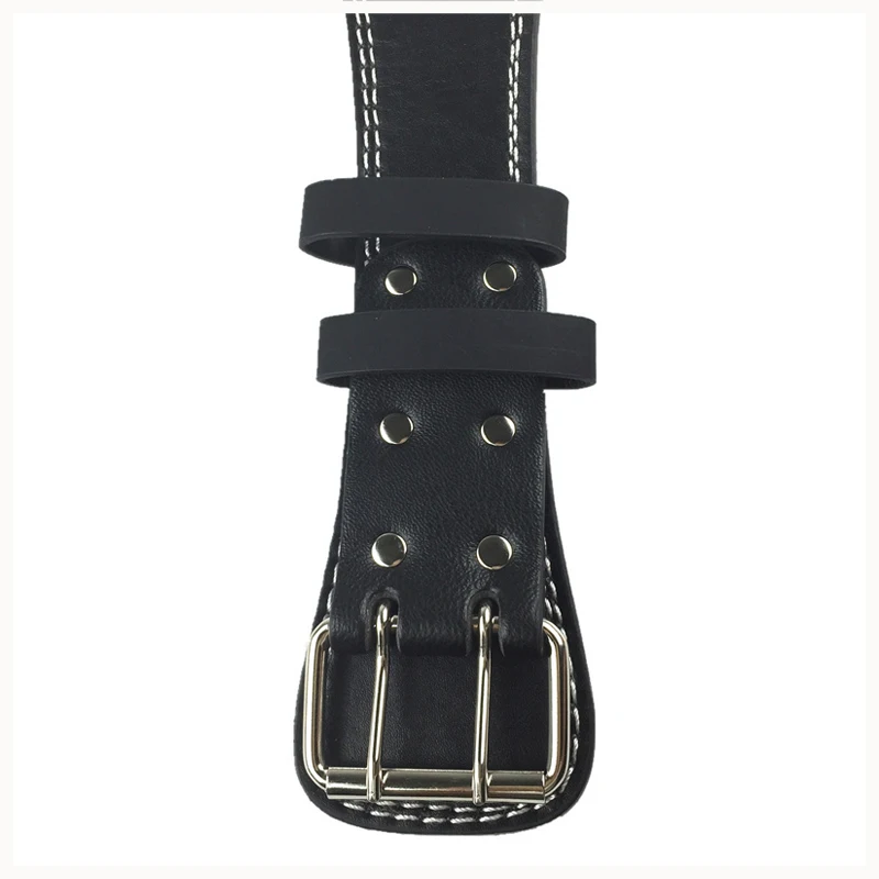 حزام رفع الأثقال عالية الجودة بو الجلود رياضة حزام أجهزة لياقة بدنية واسعة دعم عودة حزام رفع الأثقال ، أسود S/M/L