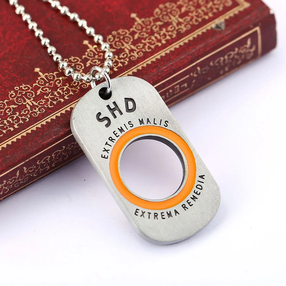 

H&F Xbox PS4 Game Tom Clancy's The Division Dog Tag male Necklace for game TCTD SHD fans Collier femme Pingente Masculino