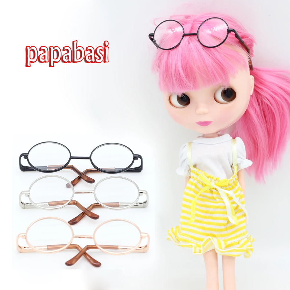 Papabasi 1 шт. аксессуары для кукол круглые очки костюм blythe BJD 1/6 + Микс Бесплатная